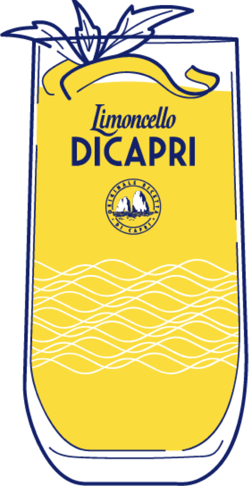 DI CAPRI TONIC Limoncello di Capri - DI CAPRI SPRITZ - cocktail illustration